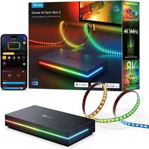 Govee AI Sync Box 8K HDMI 2.1 with strip ligth for 55-65"TV MAX
