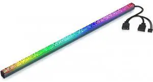 AsiaHorse Acrylic ARGB LED 410MM Strip for PC Case with 5V 3-pin ARGB LED and 4-pin Header