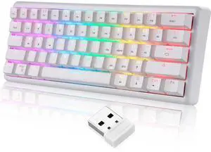 Motospeed SK66 Mechanical keyboard - White - Red Arabic Switch