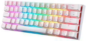 Motospeed SK62 RGB Mechanical Game Keyboard White - Red Arabic Switch