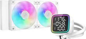 Deepcool AIO Liquid Cooler LD240 Digital A-RGB LED Display - White