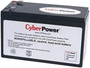 CyberPower 12V Replacement Battery Cartridge, Maintenance-Free, User Installable