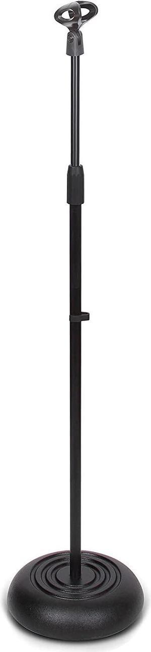 Microphone Stand - Universal Mic Mount with Heavy Compact Base, Height Adjustable (2.8 - 5 ft.)