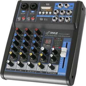  Dj Mixers 7 Channel Audio Mixer Sound Board with Bluetooth, Usb  Audio Interface with 48V Phantom Power Sounds Mixer Board with FX Reverb  Delay Effect for Streaming : Musical Instruments