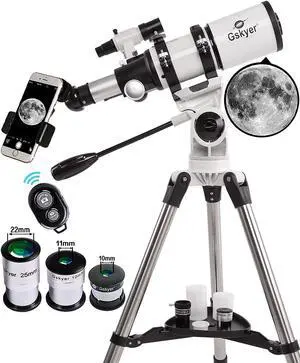 Telescopes for Adults, 80mm AZ Space Astronomical Refractor Telescope, Telescope for Kids, Telescopes for Adults Astronomy, German Technology Scope