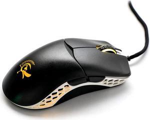 Ducky Feather RGB Lightweight Gaming Mouse 3389 Sensor - (Black & White - Huano Blue Switches)