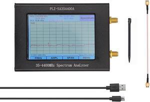 35-4400MHz Portable Spectrum Analyzer,3.5 ''TFT Handheld Frequency Analyzer Amplitude Bandwidth Frequency Signal Generator,Tracking Generator Steps Sweep Signal Generator (PLZ-SA354400A 3.5inch LCD)