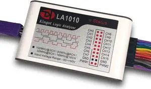 LA1010 USB Logic Analyzer 16 Input Channels 100MHz with The English PC Software Handheld Instrument,Support Windows (32bit/64bit),Mac OS,Linux