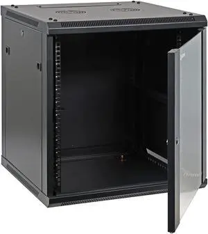 AEONS 12U Professional Wall Mount IT Cabinet Enclosure 19-Inch Server Network Rack Black