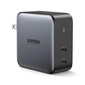 100W USB C Wall Charger - 2-Port GaN PD Fast Charger Power Adapter Compatible with MacBook Pro/Air, iPad Pro/Mini, iPhone 13/13 Mini/13 Pro/13 Pro Max/12, Dell XPS, Galaxy and Pixel