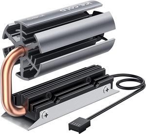 ineo M.2 2280 SSD Rocket Heatsink Built with Adjustable PWM Cooling Fan