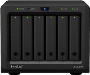 Synology RackStation RS1619xs+ iSCSI NAS Server with Intel Xeon 2.2GHz CPU DSM Operating System 32GB Memory Rail Kit 2TB SSD and 16TB HDD 