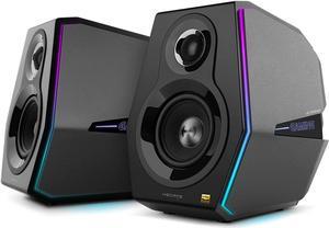 HECATE Bluetooth Computer Gaming Speakers, Wireless Desktop Speakers for PC/PS4/PS5/Laptop/TV, HiFi Level Sound Game Driven RGB Lighting with 3 Sound Modes