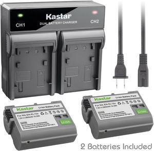 Kastar Battery Rapid Charger for Nikon EN-EL15 EN-EL15a & Nikon D500 DSLR Camera