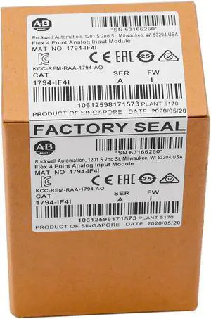 2019 Sealed Allen Bradley 1794-IF4I Flex I/O Input Module 4Pt 1794IF4I CA