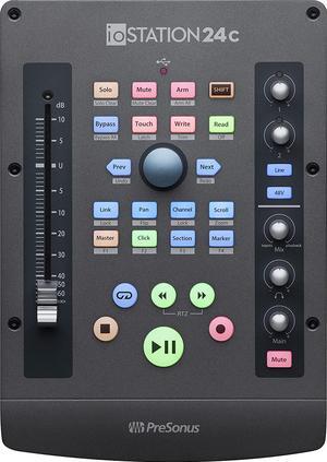 PreSonus ioStation 24c 2x2, 192 kHz, USB Audio Interface and Production Controller with Studio One Artist and Ableton Live Lite DAW Recording Software 2mi/2outs +Fader