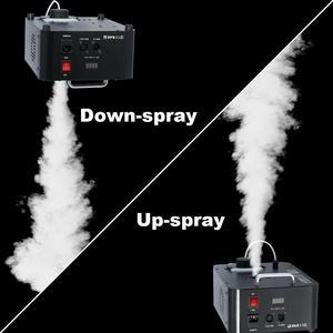 900W 20-26 ft Smoke Fog Machine RGB 6 LED Light DJ Fogger Up/Down Spray DMX512