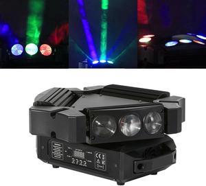 60W Spider Moving Head Light RGB 9 LED Stage DJ Beam Light DMX & Sound Activated