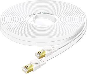 Cat8 Ethernet Cable 150FT, High Speed Outdoor&Indoor LAN Network Cable 40Gbps, 2000Mhz with Gold Plated RJ45 Connector - 45M