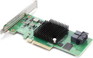 12G Internal PCI Express SAS/SATA HBA Raid Controller Card, Broadcom's SAS 3008, Compatible for SAS 9311-8I, Support Raid 0/1/1E/10