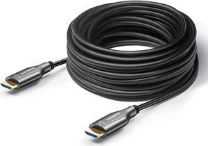 Fiber Optic HDMI Cable 30 Feet, HDMI 2.0, 18Gbps, Supports 4K@ 60Hz, 4:4:4/4:2:2/4:2:0, HDR10, Dolby Vision, HDCP2.2, ARC,3D,Slim and Flexible