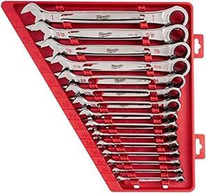 Milwaukee Electric Tools MLW48-22-9416 Ratcheting Combination Wrench Set - SAE