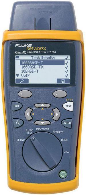 Fluke Networks CIQ-100 Copper Qualification Tester, Qualifies and Troubleshoots Category 5-6A Cabling for 10/100/Gig Ethernet, Coax and Voip