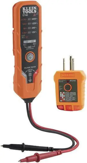 Voltage Tester Kit, GFCI Receptacle Tester, AC/DC Voltage Tester, Detects Common Electrical Wiring Problems