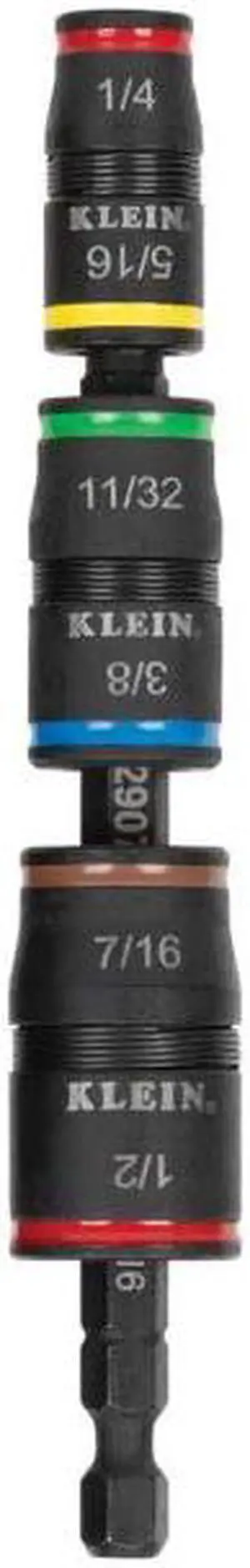 Impact Driver, 7-in-1 Impact Flip Socket Set, 6 Hex Driver Sizes plus a 1/4-Inch Bit Holder
