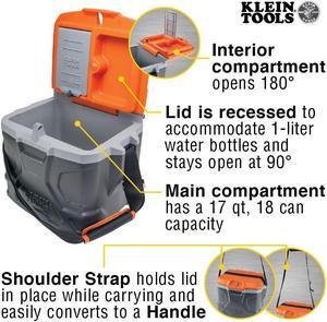 Work Cooler, 17-Quart Lunch Box Holds 18 Cans, Keeps Cool 30 Hours, Seats 300 Lb, Tradesman Pro Tough Box