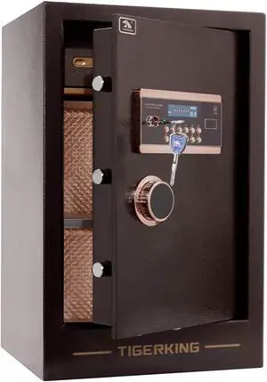 Burglary Digital Security Safe Box for Home Office Double Safety Key Lock and Password Safes 3.47 Cubic Feet
