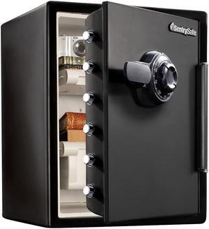 SentrySafe Fireproof Waterproof Safe with Dial Combination, 2.05 Cubic Feet, Black