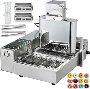 Commercial Automatic Donut Maker Making Machine Wide Oil Tank 4 Size Donut Molds