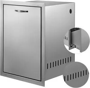 BBQ Island Slide Out Trash Propane Storage Drawer Outdoor Kitchen 16"x22"