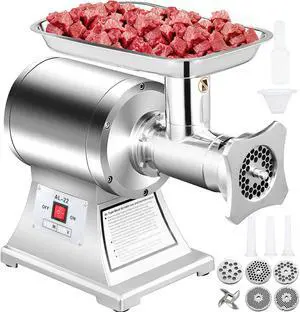 Commercial Grade 1HP Electric Meat Grinder 750W Stainless Steel 550lbs/h
