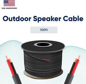 500ft 16AWG Speaker Cable Outdoor Direct Burial UV Wire Audio CL2 16/2 Gauge 500ft