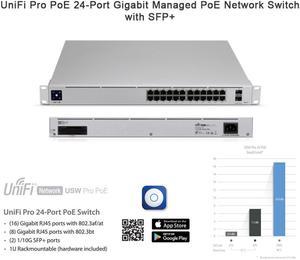 Ubiquiti USW-PRO-24-POE Layer 3 Switch UniFi PoE Gigabit Switch SFP+ ports