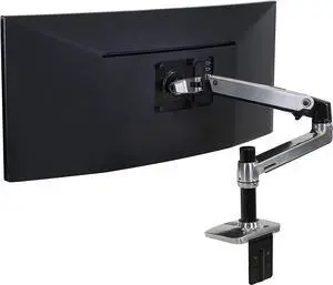 Ergotron  LX Single Monitor Arm, VESA Desk Mount  for Monitors Up to 34 Inches, 7 to 25 lbs  Polished Aluminum
