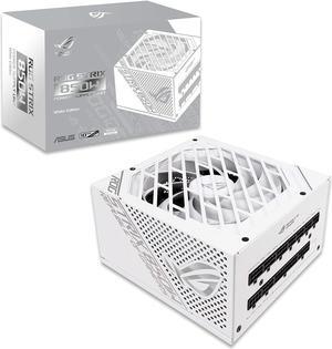 ROG Strix 850W White Edition PSU, Power Supply (ROG heatsinks, Axial-tech Fan Design, Dual Ball Fan Bearings, 0dB Technology, 80 Plus Gold Certification, Fully Modular Cables, 10-Year Warranty)