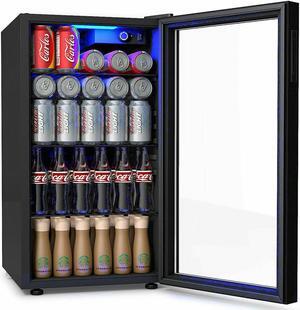 120 Can Mini Beverage Refrigerator Beer Wine Soda Drink Cooler Fridge Glass Door