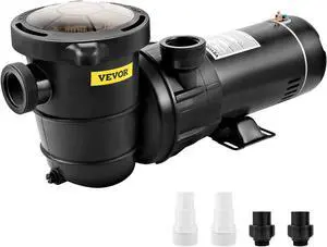 VEVOR Swimming Pool Pump 2HP 90 GPM w/ Strainer Filter Pump Above Ground