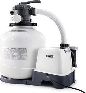 INTEX QX2600 Krystal Clear Sand Filter Pump & Saltwater System for Above Ground Pools, 16in
