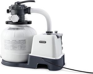 INTEX QX2100 Krystal Clear Sand Filter Pump & Saltwater System for Above Ground Pools, 14in