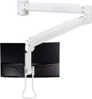 Medical Grade 17.6 lbs Monitor Wall Mount - Mounts Ultrawide Monitor on 74" Long Extension Full Motion Height Adjustable Arm - for Healthcare and Maintenance Area