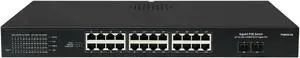 24 Gigabit PoE+ Switch with 2 Gigabit SFP Uplink Ports, Total Budget 300W Output