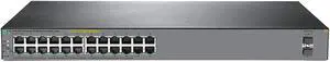HPE OfficeConnect 1920S 24-Port PoE Gig Smart Switch-24xGE | PoE on 24 Ports (370W) | 2xSFP