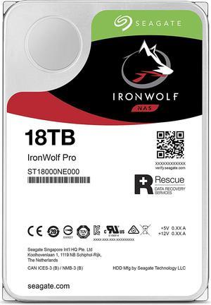 Seagate IronWolf Pro 18TB NAS Internal Hard Drive HDD  3.5 Inch SATA 6Gb/s 7200 RPM 256MB Cache for RAID Network Attached Storage, Data Recovery Service  Frustration Free Packaging