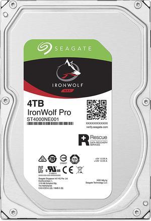 Seagate IronWolf Pro 4TB NAS Internal Hard Drive HDD  3.5 Inch SATA 6Gb/s 7200 RPM 128MB Cache for RAID Network Attached Storage, Data Recovery Service  Frustration Free Packaging