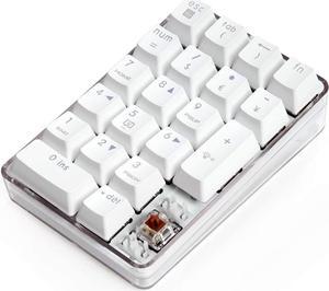 Mechanical Numeric Keypad Brown Switch Gaming Keypad 21 Keys Mini Numpad Portable Keypad Wired Number Pad for iMac Laptop PC MacBook Notebook