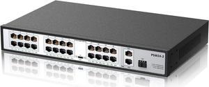 26 Port PoE Switch, 24 Port 10/100Mbps PoE+ Network Switch, Ethernet Switch Unmanaged with 2 Gigabit Uplink Ports, Up to 30W Per Port, High Power Total Budget 300W, 803.af/at Compliant, Rack Mount